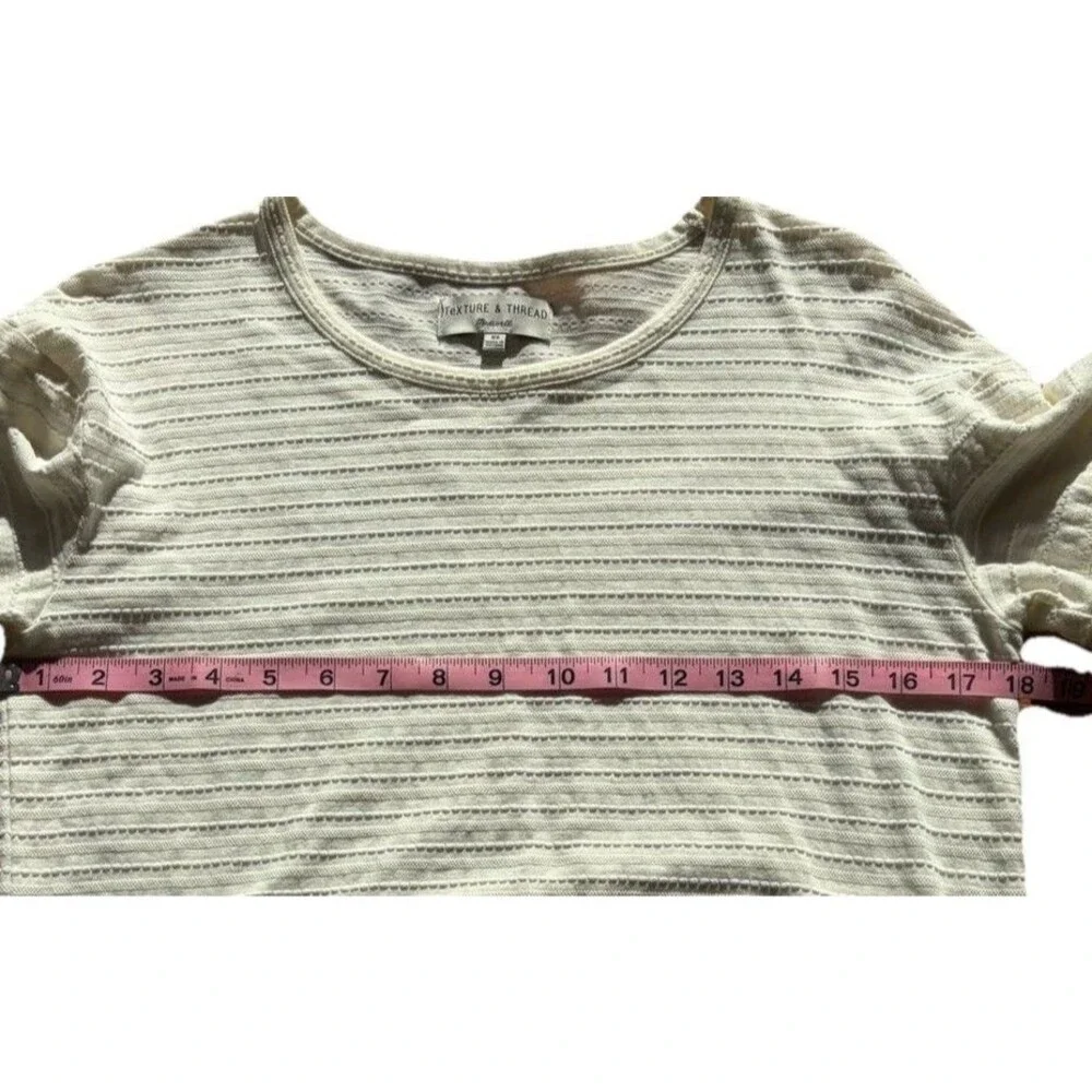 Madewell Texture & Thread Bubble Long Sleeve Top Women Size XS Cream Blouse